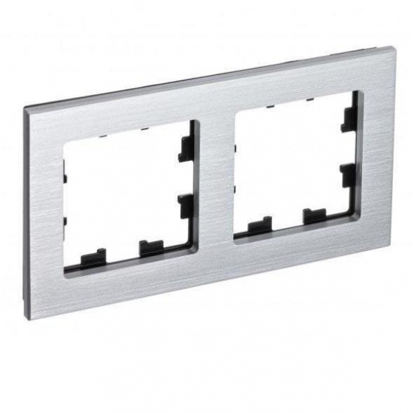 Рамка 2-постовая Systeme Electric AtlasDesign Nature серебро ATN312102 Рамка 2-постовая Systeme Electric AtlasDesign Nature серебро ATN312102
