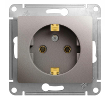 Розетка 2К+З Systeme Electric Glossa 16A 250V платина GSL001243