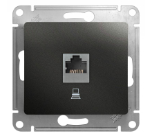 Розетка компьютерная RJ45 Systeme Electric Glossa 5e кат UTP антрацит GSL000781K