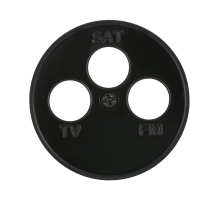 Накладка LK Studio для розетки TV+FM+SAT, 3 отверстия , черн., LK Vintage 885408-1