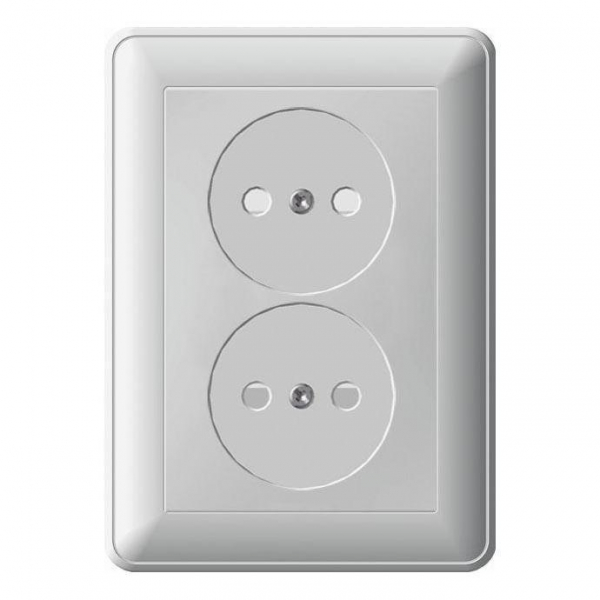 Розетка двойная 2К Systeme Electric W59 16A 250V со шторками слоновая кость RS16-254-28 Розетка двойная 2К Systeme Electric W59 16A 250V со шторками слоновая кость RS16-254-28