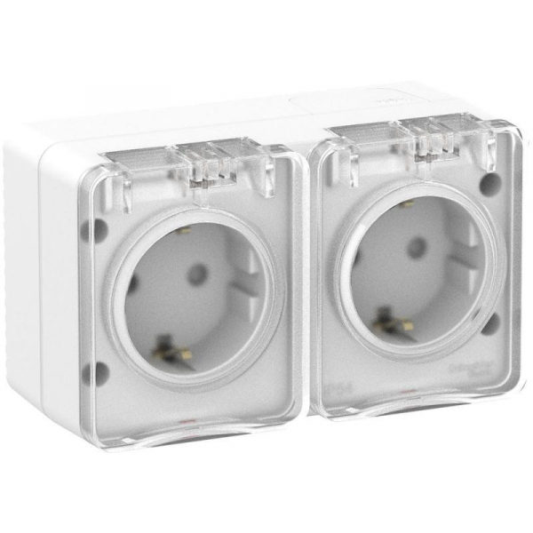 Розетка 2х2К+З Systeme Electric AtlasDesign 16A 250V со шторками белая ATN540126 Розетка 2х2К+З Systeme Electric AtlasDesign 16A 250V со шторками белая ATN540126