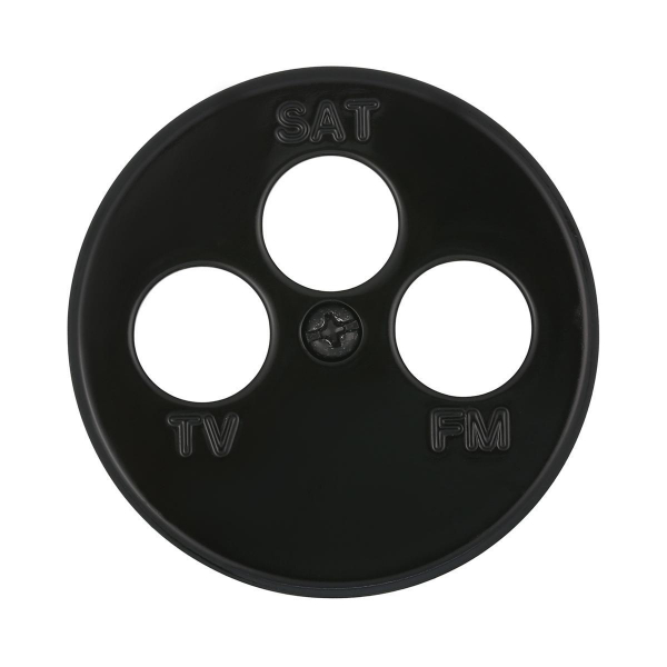 Накладка LK Studio для розетки TV+FM+SAT, 3 отверстия , черн., LK Vintage 885408-1 Накладка LK Studio для розетки TV+FM+SAT, 3 отверстия , черн., LK Vintage 885408-1