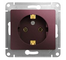 Розетка 2К+З Systeme Electric Glossa 16A 250V баклажановая GSL001143