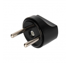 Адаптер сетевой (переходник) с Евро А/F на вилку С1 CEE 7/2 'ПИТЕР' 6А б/з черный PROCONNECT (пакет БОПП 1 шт/уп.) 11-1067-9