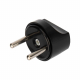 Адаптер сетевой (переходник) с Евро А/F на вилку С1 CEE 7/2 'ПИТЕР' 6А б/з черный PROCONNECT (пакет БОПП 1 шт/уп.) 11-1067-9