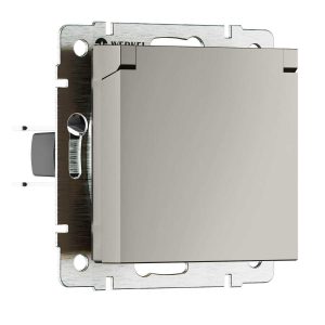 Розетка влагозащ. с зазем. с защит. крышкой и шторками (дымчатый) W1271204/ a069464