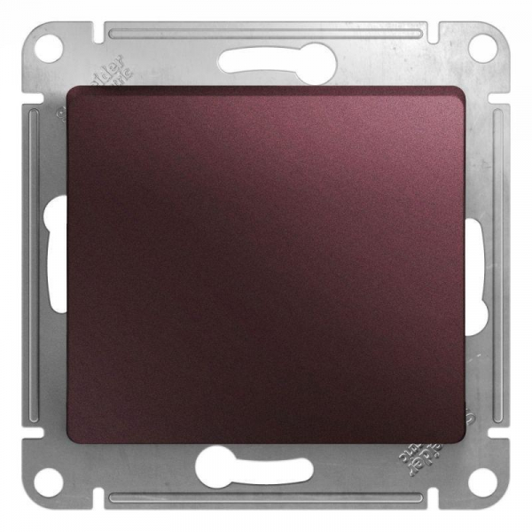 Выключатель одноклавишный Systeme Electric Glossa 10A 250V баклажановый GSL001111 Выключатель одноклавишный Systeme Electric Glossa 10A 250V баклажановый GSL001111