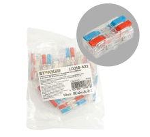 Клемма супер-компактная проходная серии 219 на 2 контакта Stekker,LD219-422, (DIY упак 10 шт) 49784