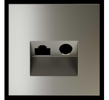 Накладка для розетки TV+RJ45 кат. 6, S70 (шелк) Voltum VLS002704