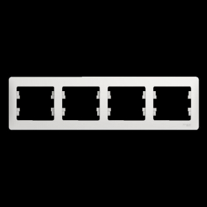 Рамка 4-постовая Systeme Electric Glossa белая GSL000104