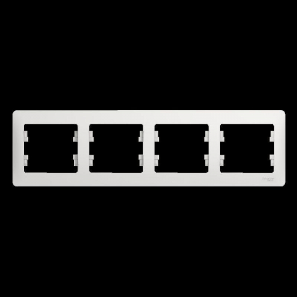 Рамка 4-постовая Systeme Electric Glossa белая GSL000104 Рамка 4-постовая Systeme Electric Glossa белая GSL000104