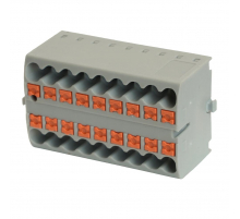 Зажим блочный (групп) для распред.тока нагрузки push-in на 18 точек, сеч 2,5 мм2, 450V, 24А,серый LD580 PTFIX 18/25