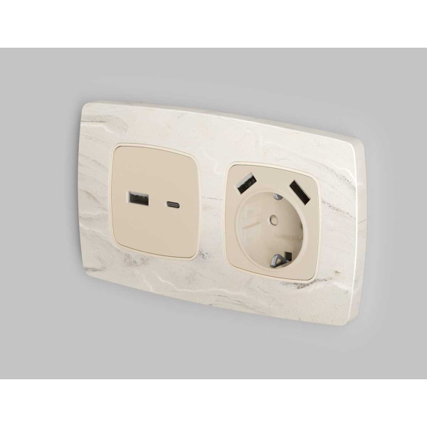 Лицевая панель розетки AMBRELLA VOLT OP3310