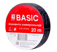 Изолента класс В (0,13х15мм) (20м.) черная EKF Basic plc-iz-b-b