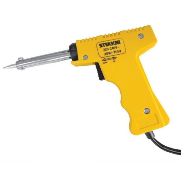 Паяльник импульсный двухрежимный с нихромовым нагревателем 30/70Вт, долговечное жало,230В, Stekker PLE501-70 49816