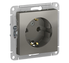 Розетка 2К+З Systeme Electric AtlasDesign 16A 250V сталь ATN000943