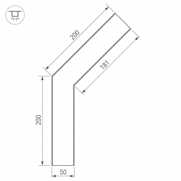 Коннектор угловой Arlight SL-Line-5035-135 030113