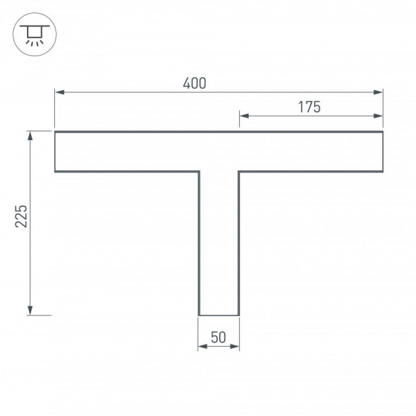 Коннектор T-образный Arlight SL-Line-5035 030117 Коннектор T-образный Arlight SL-Line-5035 030117