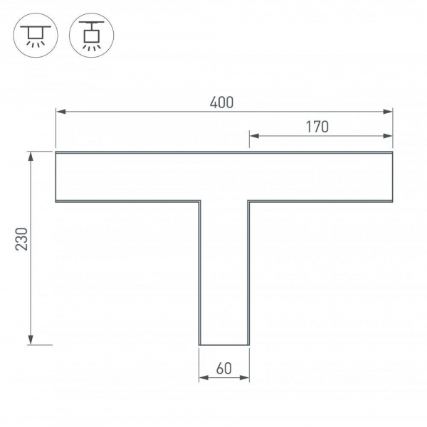 Коннектор T-образный Arlight SL-Line-6070 030142 Коннектор T-образный Arlight SL-Line-6070 030142