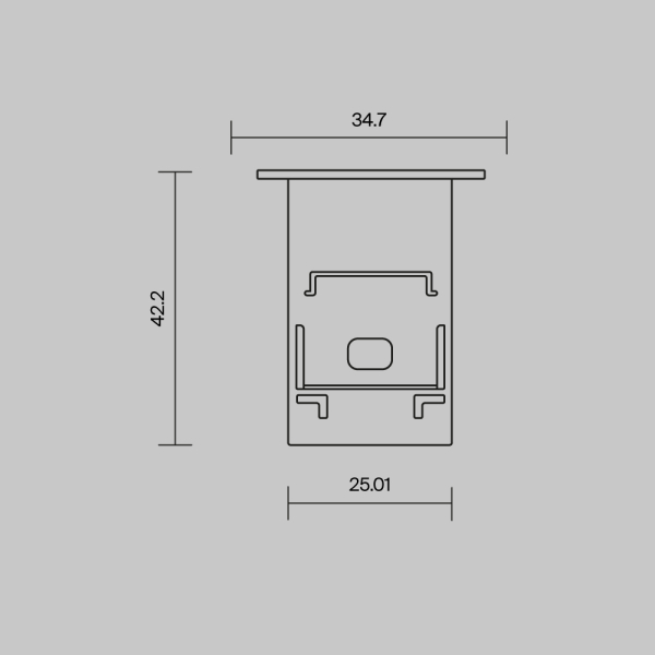 Комплект заглушек (для профиля 35x42) 2 шт., ALM-3542-B-EC Maytoni Led Strip 642054