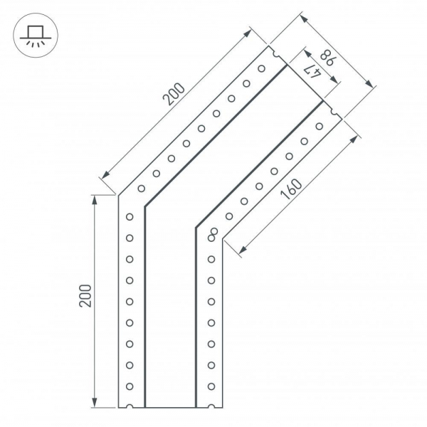 Коннектор угловой Arlight SL-Linia45-Fantom-135 030102 Коннектор угловой Arlight SL-Linia45-Fantom-135 030102