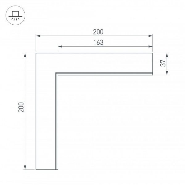 Коннектор L-образный внутренний Arlight SL-Linia32-Fantom 030095 Коннектор L-образный внутренний Arlight SL-Linia32-Fantom 030095