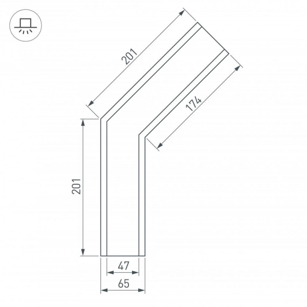 Коннектор угловой Arlight SL-Linia65-F-135 030123 Коннектор угловой Arlight SL-Linia65-F-135 030123