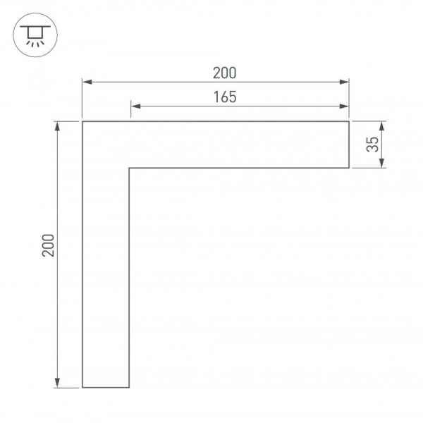 Коннектор L-образный внутренний Arlight SL-Line-5035 030114 Коннектор L-образный внутренний Arlight SL-Line-5035 030114
