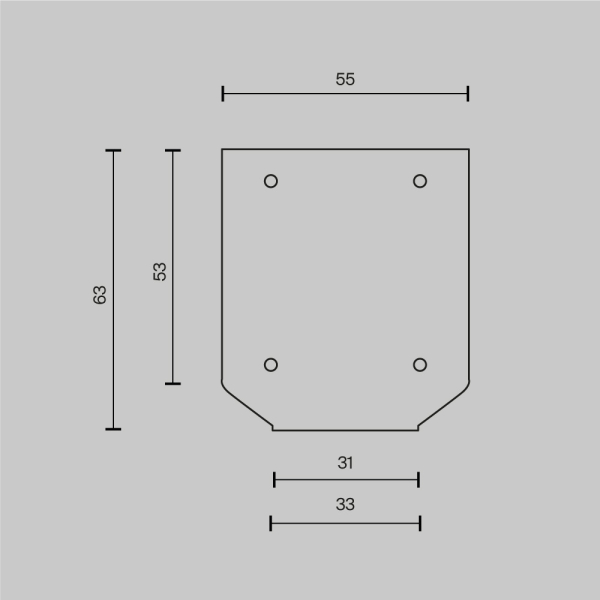 Заглушка торцевая Maytoni Technical к профилю 2шт TRA034MPEC-21S(N)