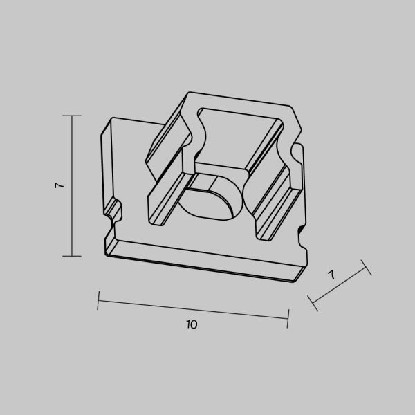 Комплект заглушек (для профиля ALM-1007-S-2M) 2 шт. Maytoni Led Strip 642010