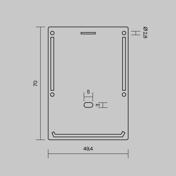 Комплект заглушек (для профиля ALM-5070-S-2M) 2 шт., ALM-5070-S-EC Maytoni Led Strip 642095