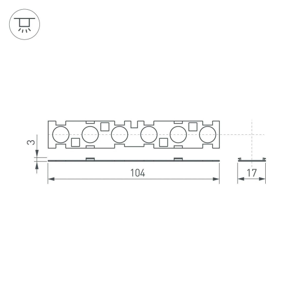 Экран линзованный Arlight SL-LINE-W20-55deg-540 041793 Экран линзованный Arlight SL-LINE-W20-55deg-540 041793