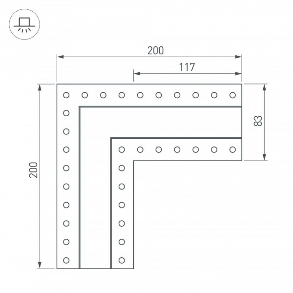 Коннектор L-образный Arlight SL-Linia32-Fantom 030097 Коннектор L-образный Arlight SL-Linia32-Fantom 030097