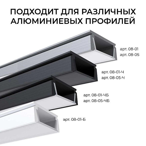 Комплект соединителей монтажный для профиля 08-01/05, прямой, 2 шт. Apeyron С-08-01