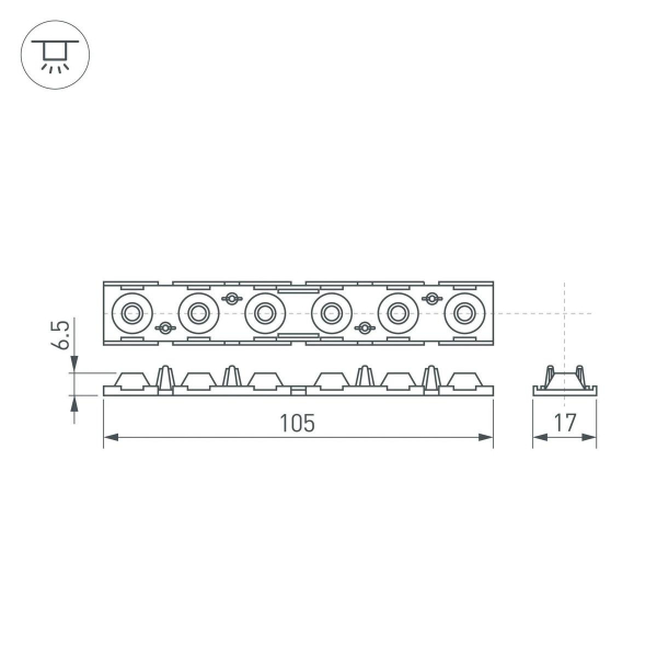 Экран линзованный Arlight SL-LINE-W20-55deg-540 041793 Экран линзованный Arlight SL-LINE-W20-55deg-540 041793