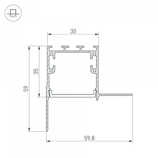 Коннектор L-образный внутренний Arlight SL-Linia32-Fantom-Edge 030100 Коннектор L-образный внутренний Arlight SL-Linia32-Fantom-Edge 030100