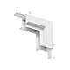 Коннектор L-образный стена-потолок Denkirs Smart TR2118-WH