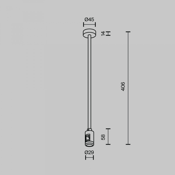Комплектующие для трековой системы Maytoni Technical TRA158C-SL1-PT