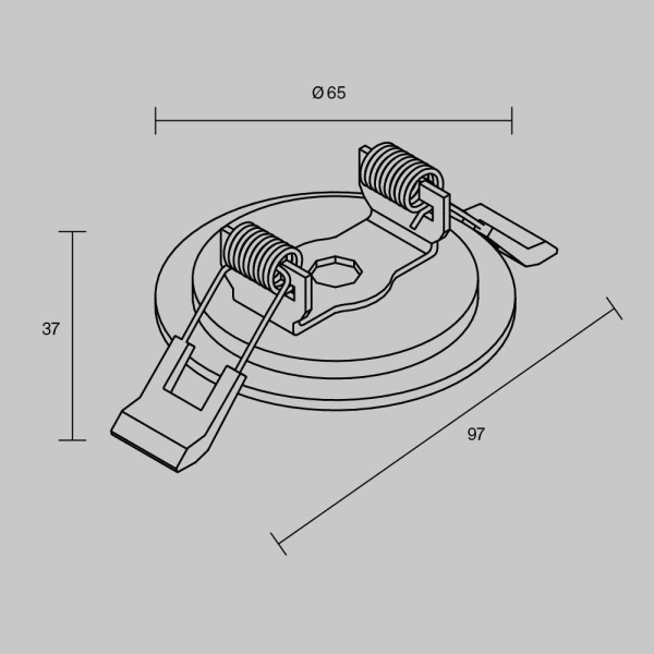 Встраиваемая потолочная чаша для подвесных шинопроводов Maytoni Technical ARITY Accessories for tracks Arity TRA233RCB-B