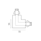 Соединение угловое перекидное встраиваемое с подводом питания к треку 5030xx-R Quattro Lightstar 503127-RPS