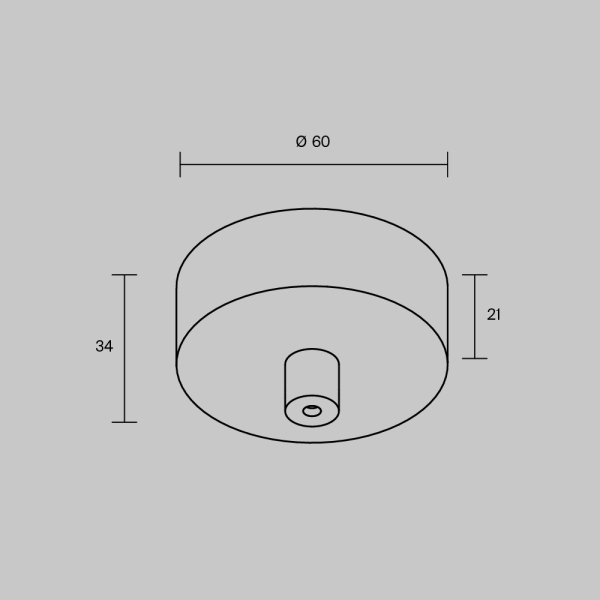 Накладная потолочная чаша для подвесных шинопроводов Maytoni Technical ARITY Accessories for tracks Arity TRA233SCB-B