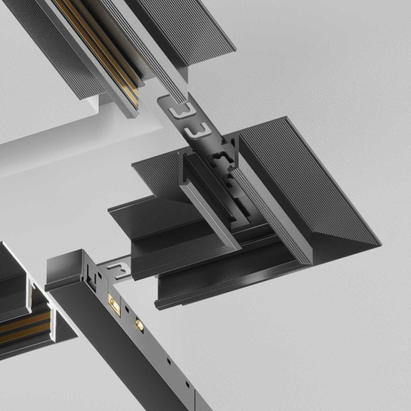 Угол-соединитель 45° Exility X встраиваемый под ГКЛ 12,5мм, черный Maytoni Technical EXILITY X Accessories for tracks Exility X TRA239CLS-42.12B