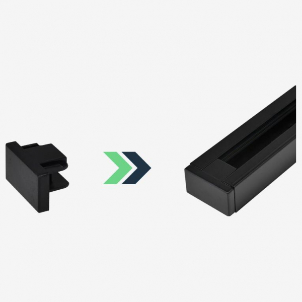 Заглушка Hesby Lighting Skylite для накладного шинопровода 220В, чёрная HSBL_0009 Заглушка Hesby Lighting Skylite для накладного шинопровода 220В, чёрная HSBL_0009