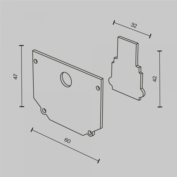 Заглушка Maytoni Technical Exility (2шт) TRA034EC-SCH-42B Заглушка Maytoni Technical Exility (2шт) TRA034EC-SCH-42B