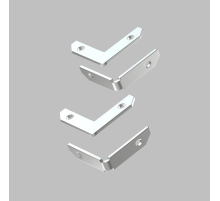 Комплект угловых соединителей шинопровода Denkirs Smart (4шт) TR2027-AL