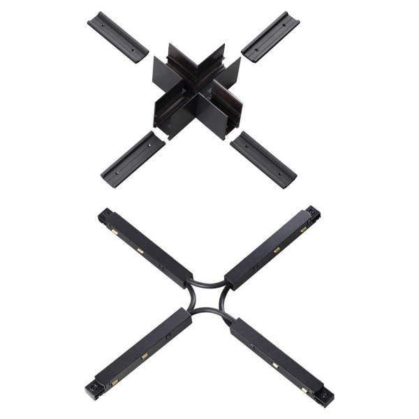 Коннектор X-образный для низковольтного шинопровода Novotech Shino Flum 135128 Коннектор X-образный для низковольтного шинопровода Novotech Shino Flum 135128