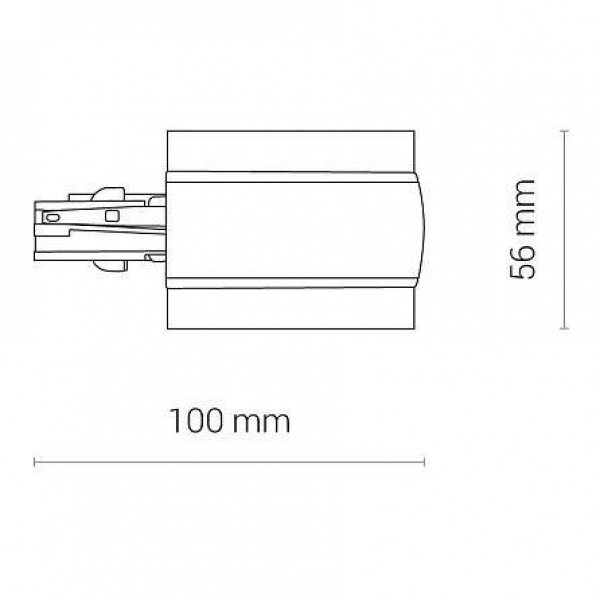 Ввод питания правый Nowodvorski Ctls Power 8691 Ввод питания правый Nowodvorski Ctls Power 8691