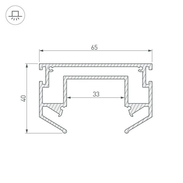 Профиль-держатель Arlight LGD-Strech-4TR-2000 033090 Профиль-держатель Arlight LGD-Strech-4TR-2000 033090