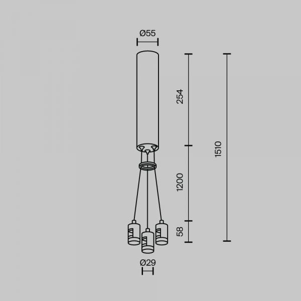 Подвесной комплект Maytoni Technical Flarity TRA154SW-BB-R-B Подвесной комплект Maytoni Technical Flarity TRA154SW-BB-R-B